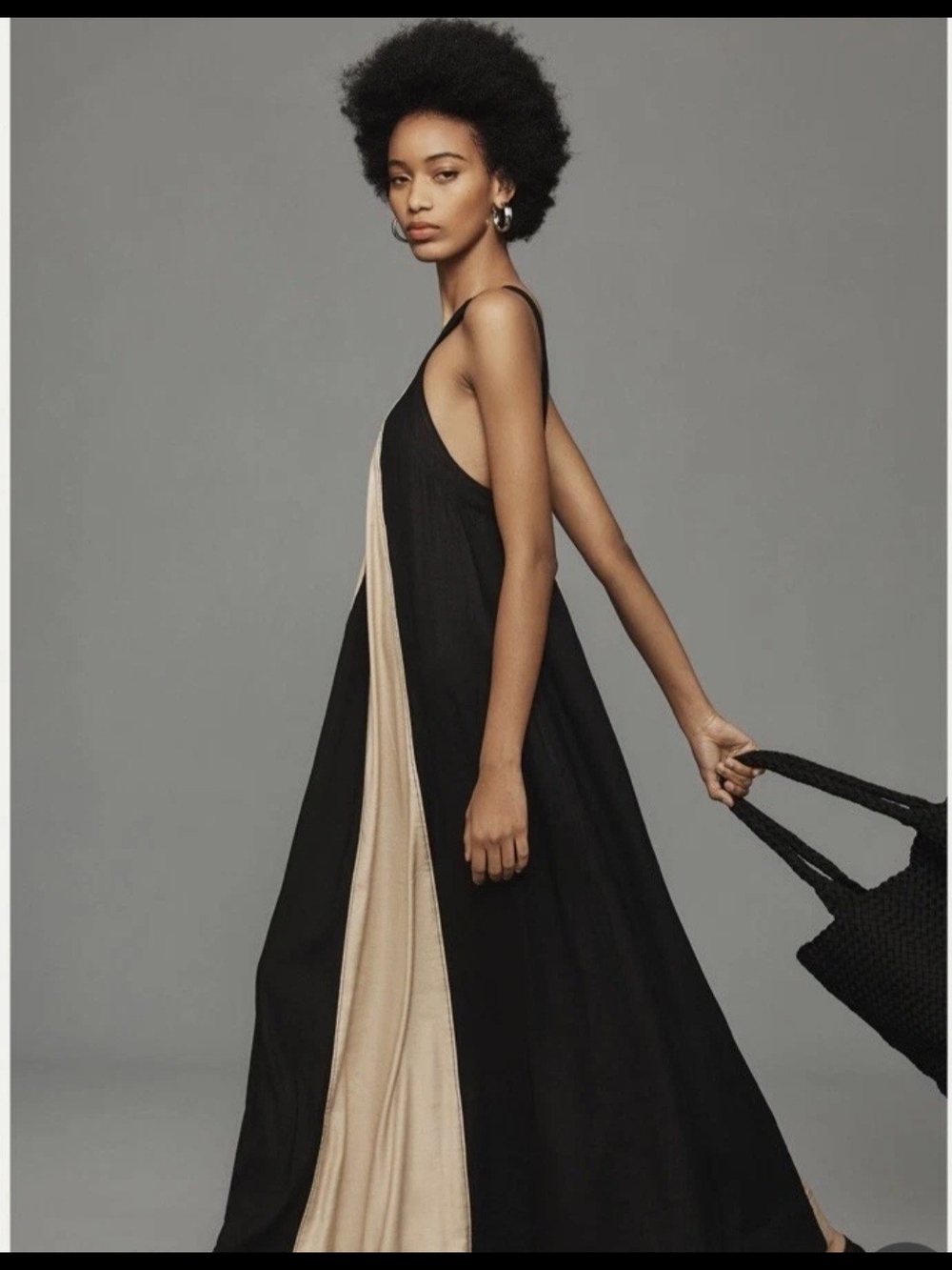 Maeve Antro Ami Linen Halter Swing Maxi - Picture 3 of 10